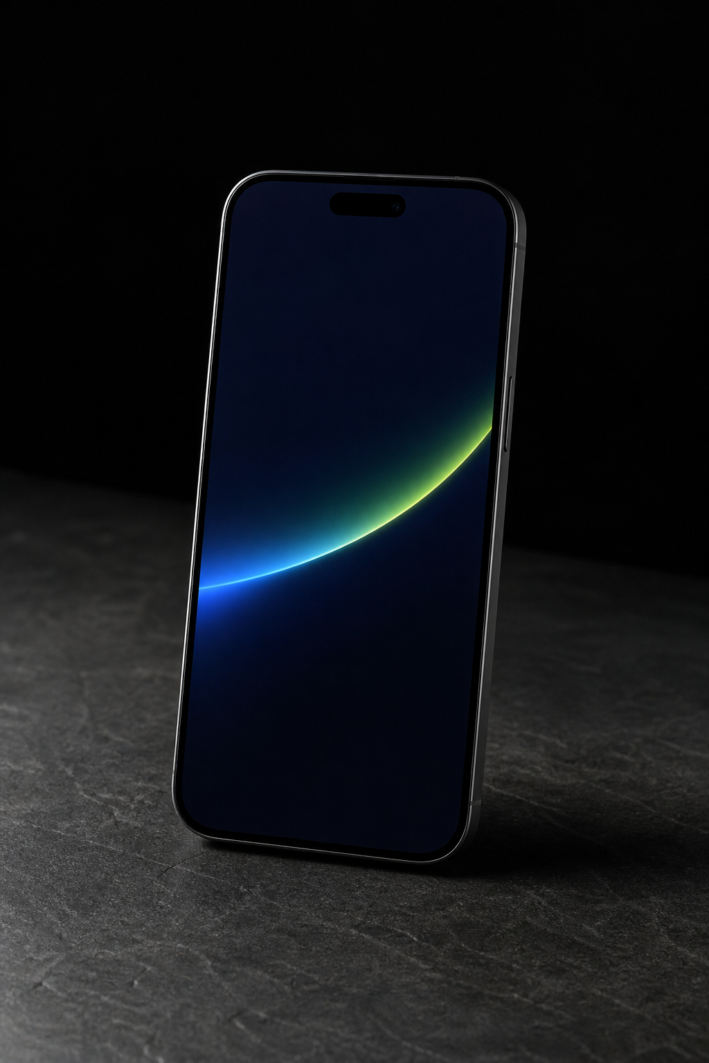 iPhone 17 Pro Max visto desde el frente con la pantalla encendida